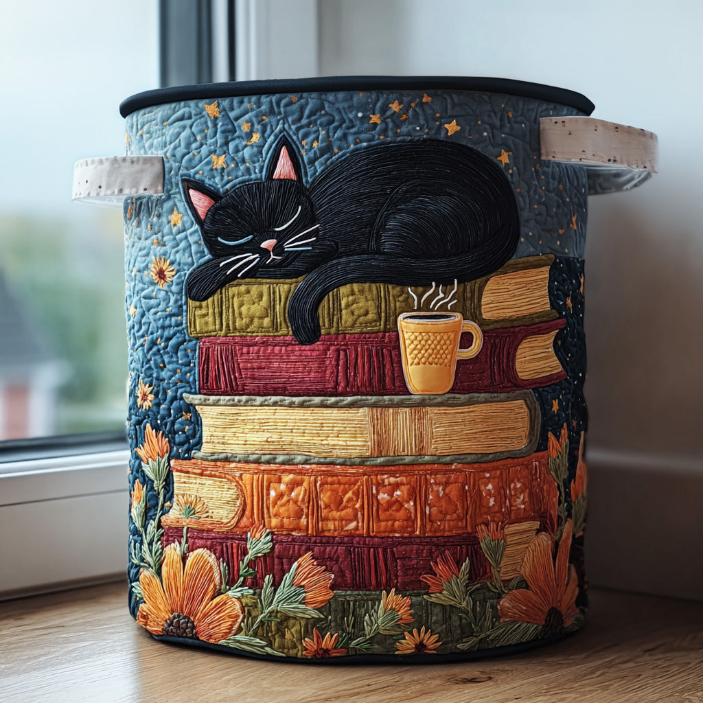 Polstret kurv med katter | Håndlaget kurv