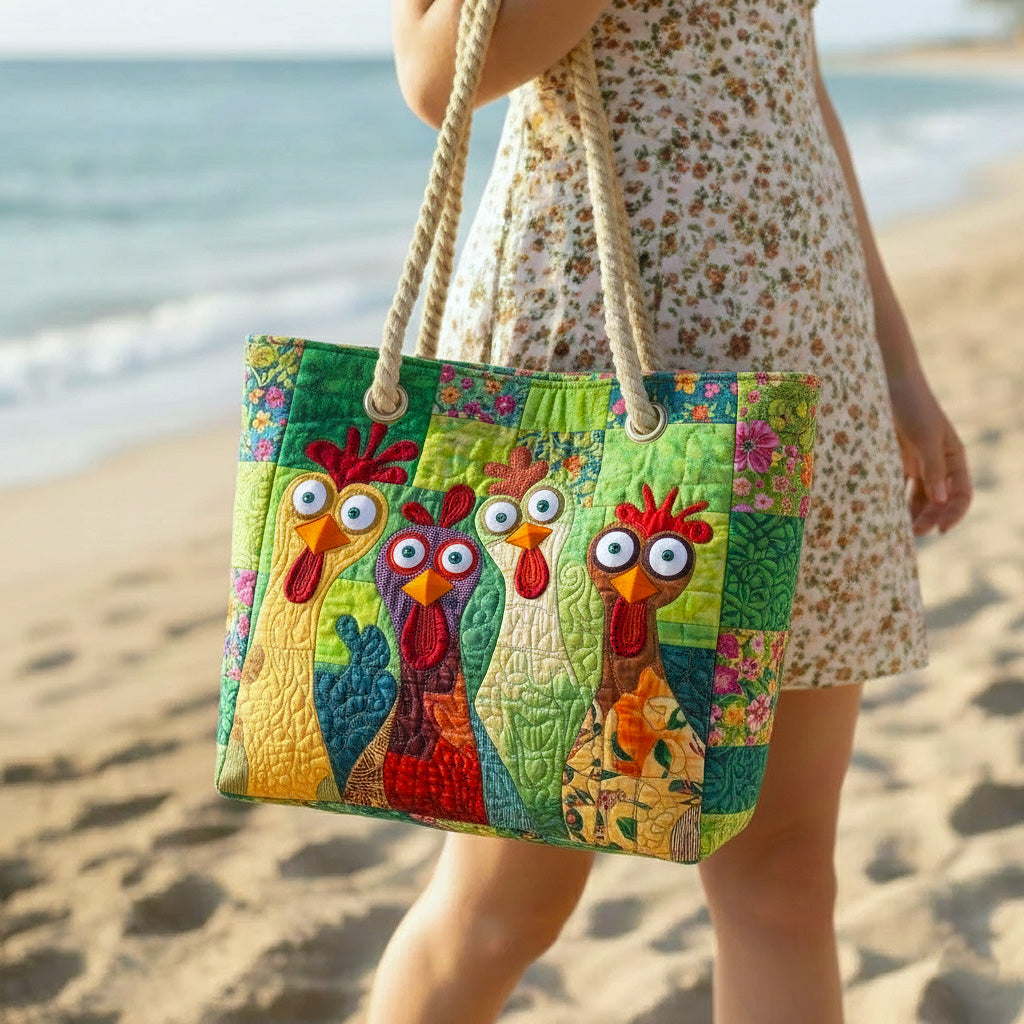 Håndlaget strandveske | Funky Chicken