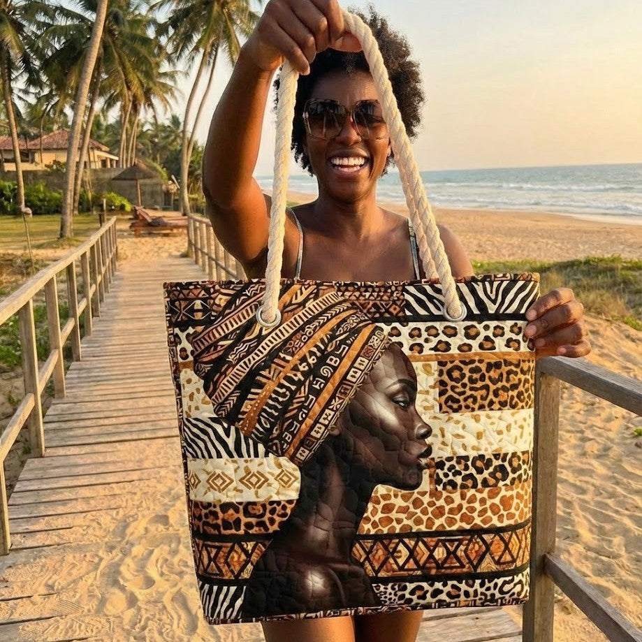 Håndlaget strandveske | Melanin Queen