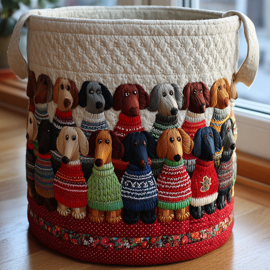 Dachshundparade | Håndlaget vaskekurv
