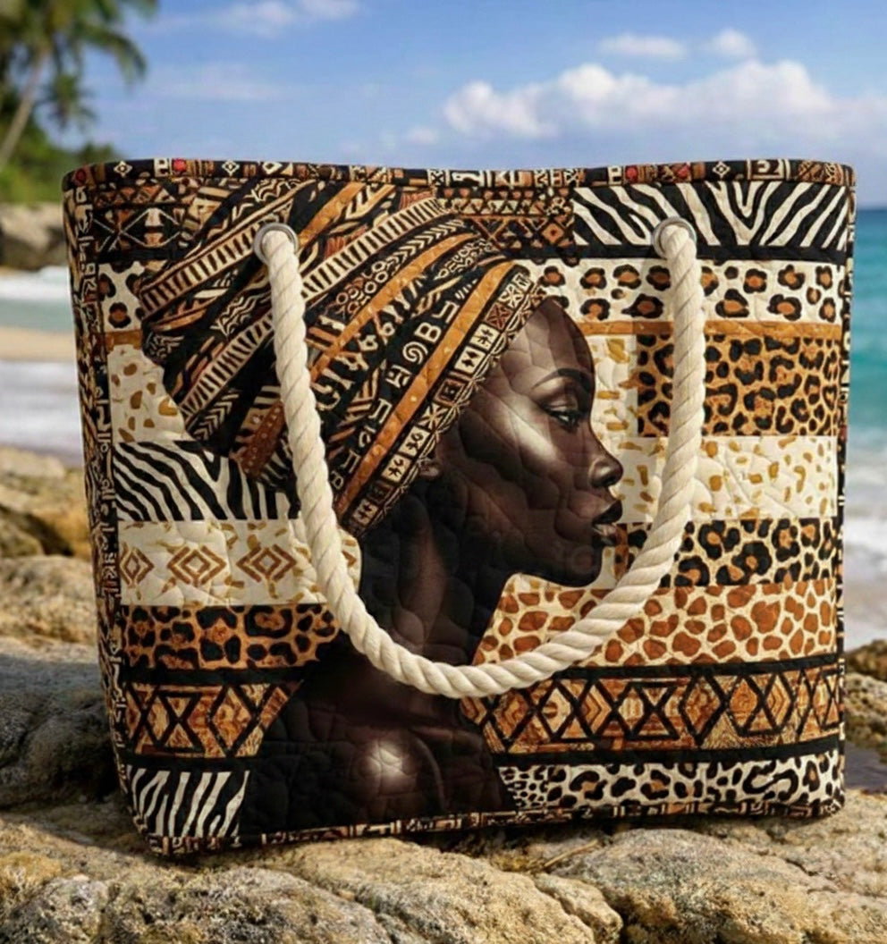 Håndlaget strandveske | Melanin Queen