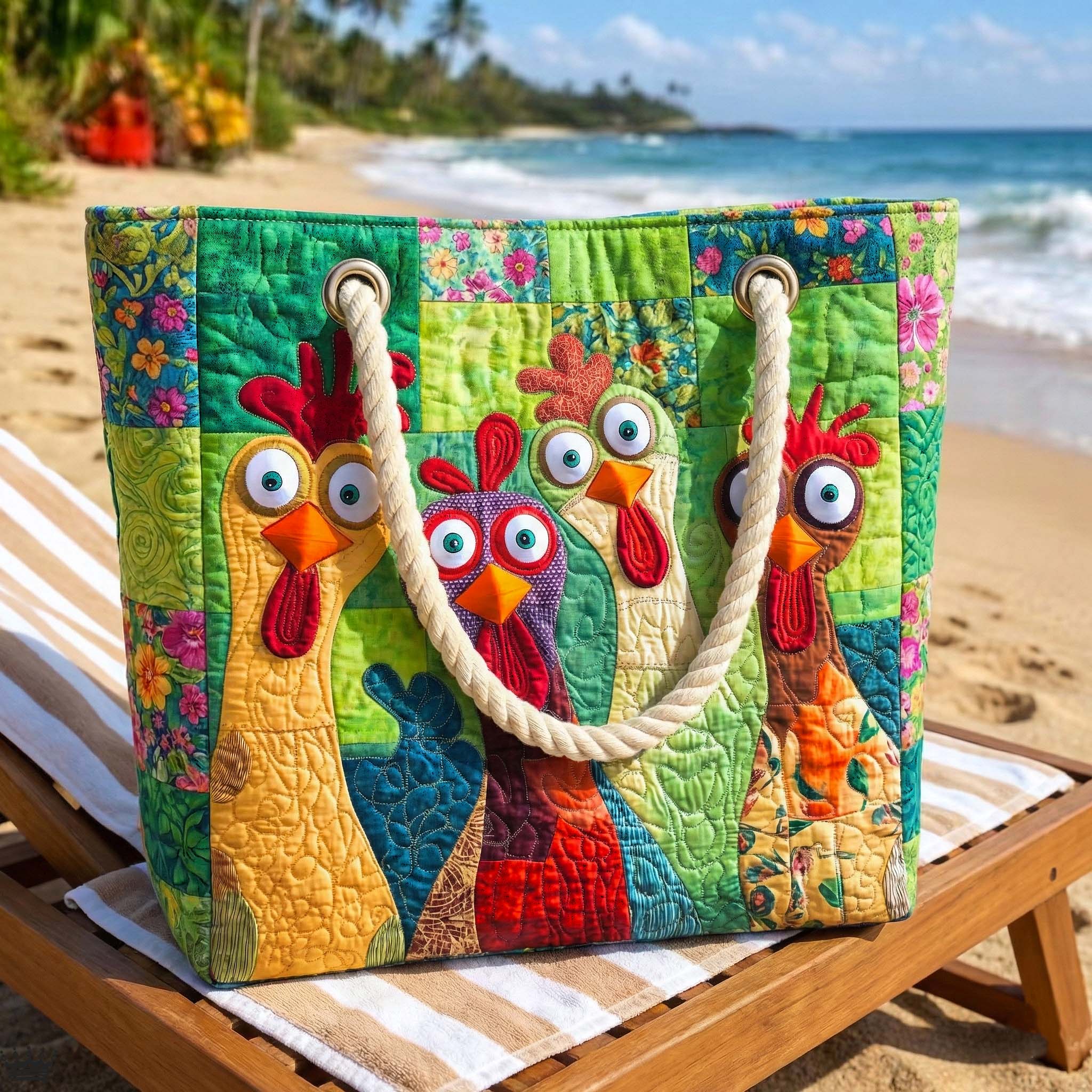 Håndlaget strandveske | Funky Chicken
