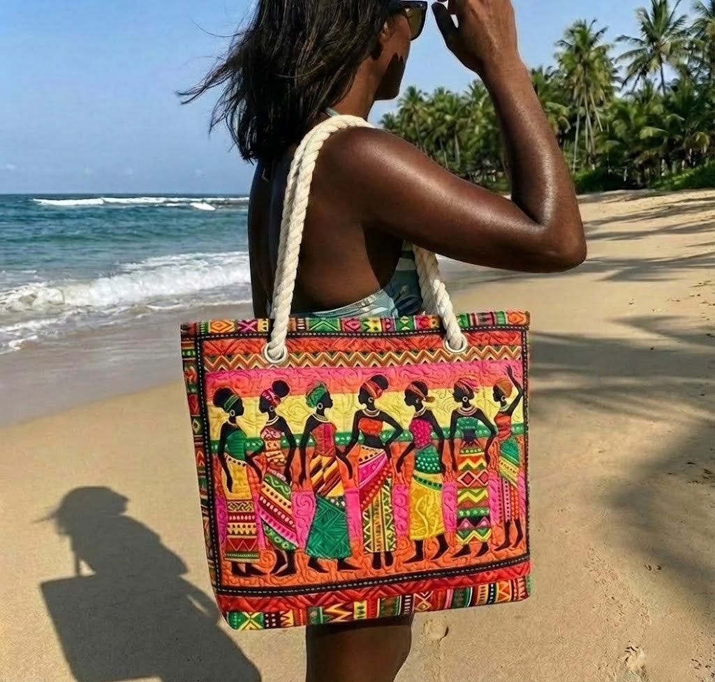 Håndlaget strandveske | Melanin Queens